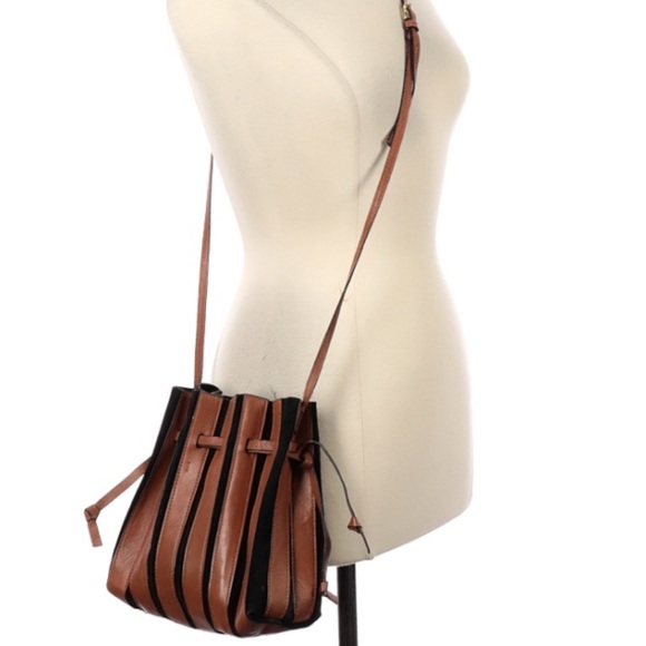 Zara brown / black bucket purse - Picture 3 of 3